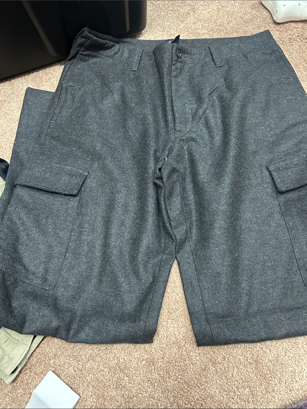 Men's Dark Gray Cargo Pants binFlot4